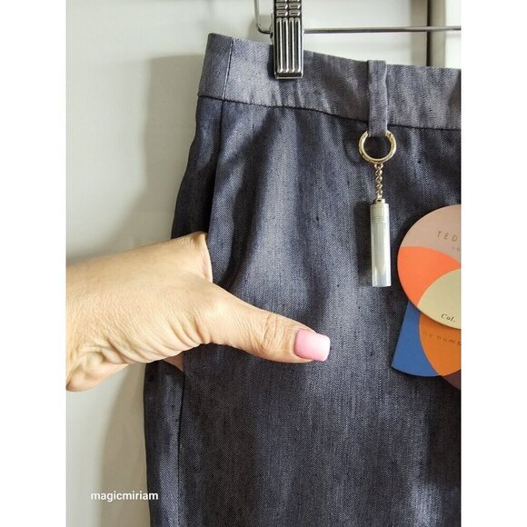 BNWT Ted Baker London Side Panel Linen Trousers - Picture 10 of 16
